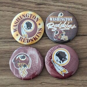 1999 Washington Redskins WinCraft Pinback Button Set Lot 4 NFL Licensed USA
